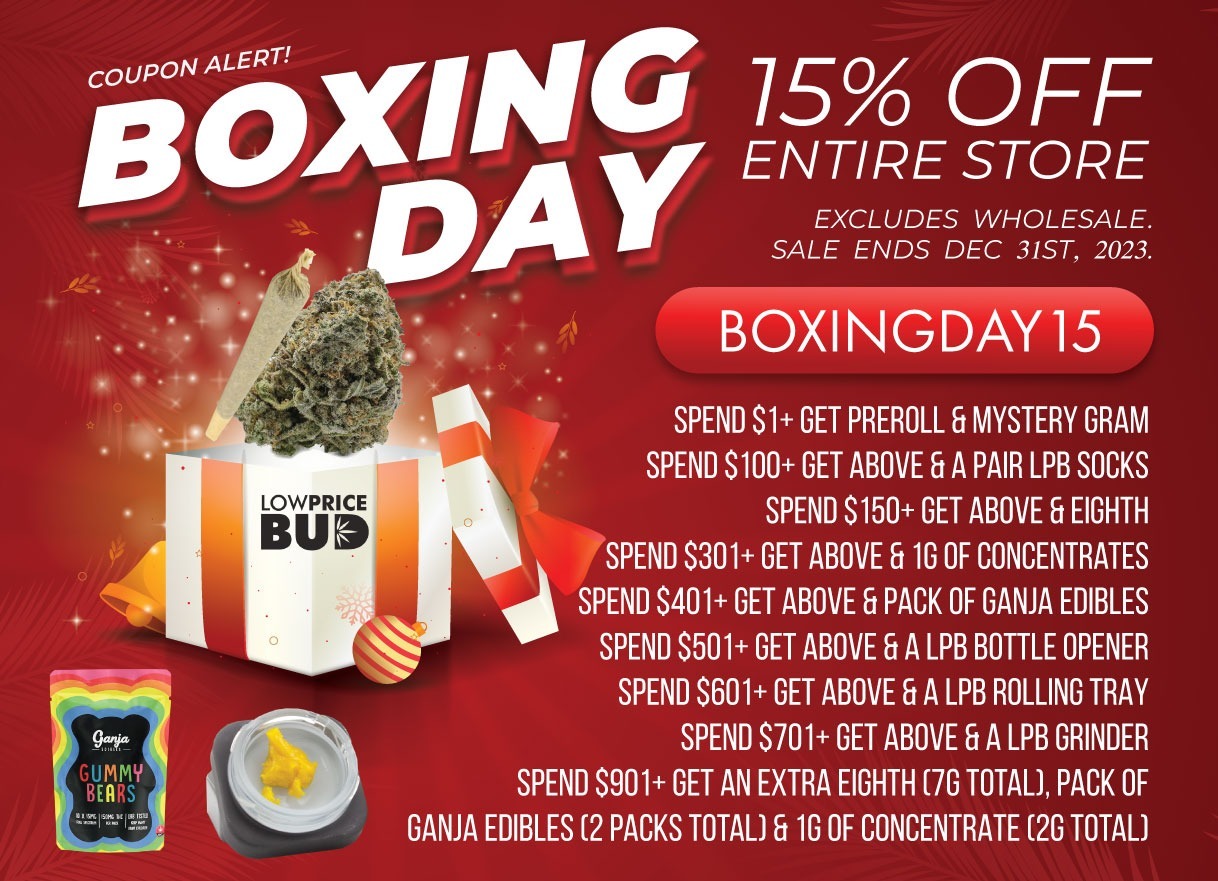 B B B Boxing Day Sale is Here! 15% Off Store Wide