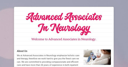 Advanced Associates In Neurology | Smore Newsletters